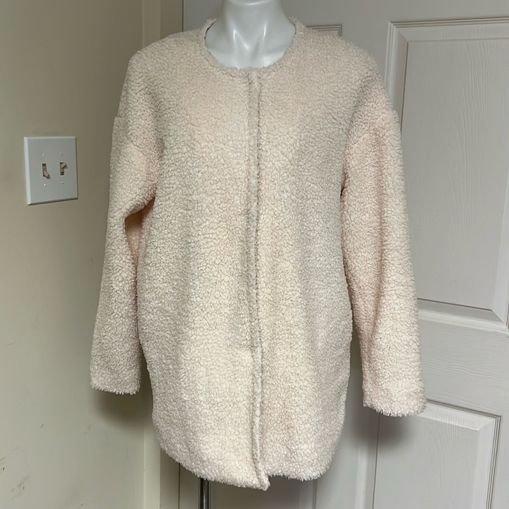 Lauren Conrad Lined Sherpa Jacket Cream Medium